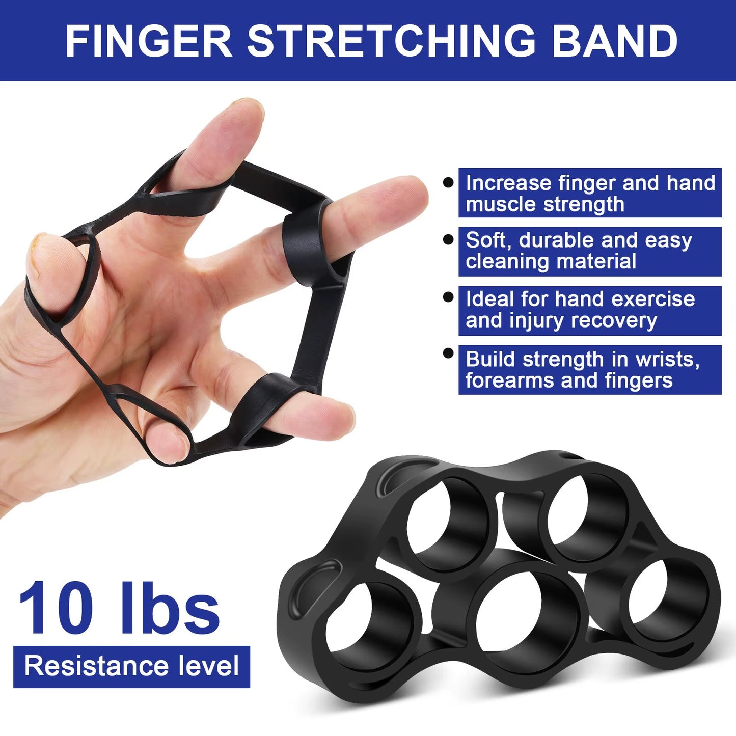 Gym at Home Home Fitness Muscle Exercise Strength Trainer Adjustable Five Pieces Hand Strengthener Workout Kit
