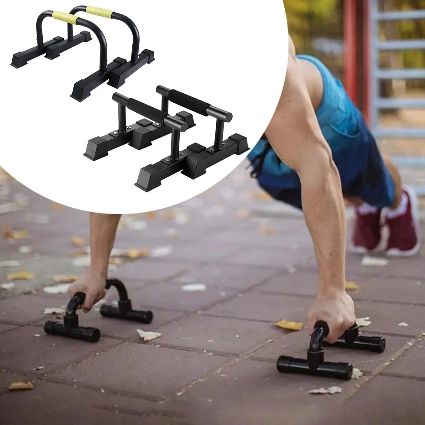 2Pcs Push up Bars Push up Stands Handles Ergonomic Grip Nonslip Heavy Duty Parallettes Bars Strength Training for Fitness Arm