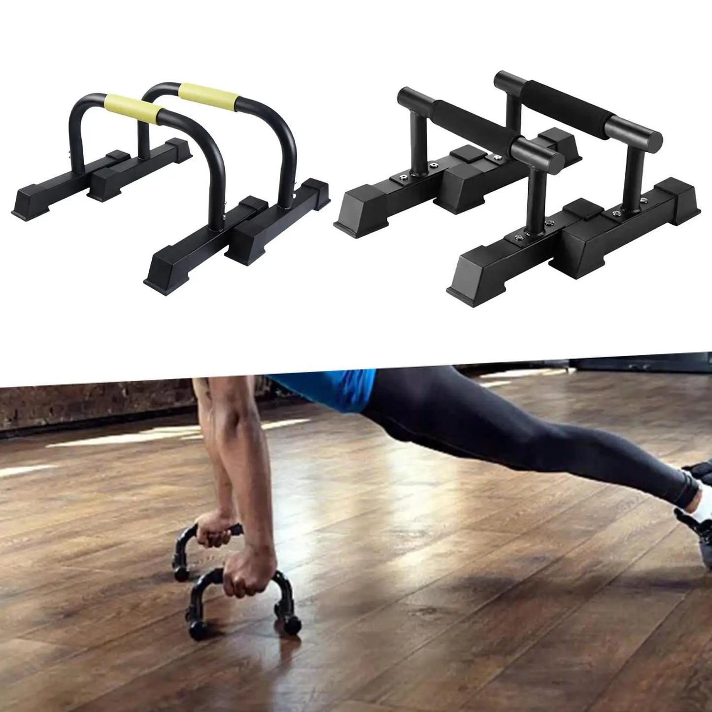 2Pcs Push up Bars Push up Stands Handles Ergonomic Grip Nonslip Heavy Duty Parallettes Bars Strength Training for Fitness Arm