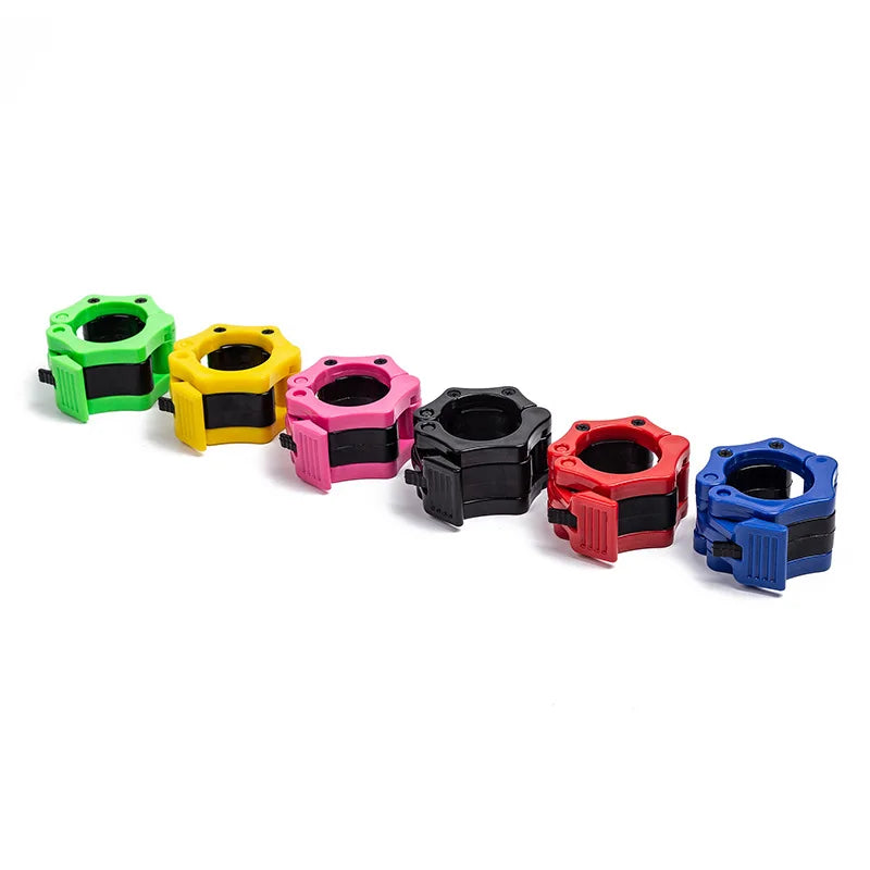 2.5CM 2Pcs Release Barbell Clamps Spin Lock Barbell Collars Weight Bar Clips Weightlifting Strength Training