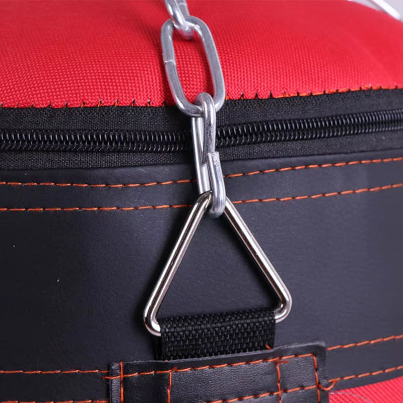 Punch Sandbag Durable Boxing Heavy Punch Bag with Metal Chain Hook Carabiner Fitness Training Hook Kick Fight Karate Taekwondo