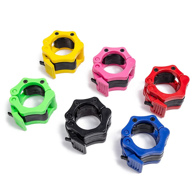 2.5CM 2Pcs Release Barbell Clamps Spin Lock Barbell Collars Weight Bar Clips Weightlifting Strength Training