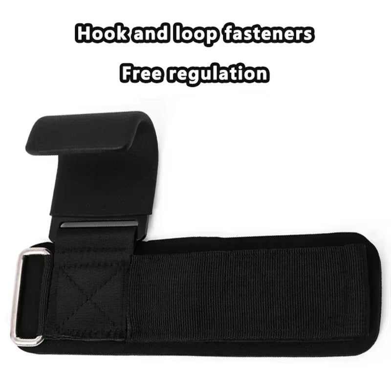2/1PC Weight Lifting Hook Grips with Wrist Wraps Gym Hand-Bar Wrist Strap Fitness Hook Weight Strap Pull-Ups Power Lift Gloves