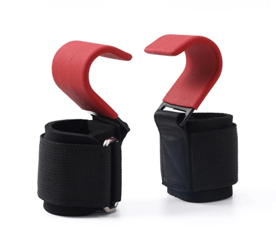 Weight Lifting Wrist Hooks Straps for Maximum Grip Support - Deadlift Gloves&Grip Pads Alternative in Fitness Gym Power Training