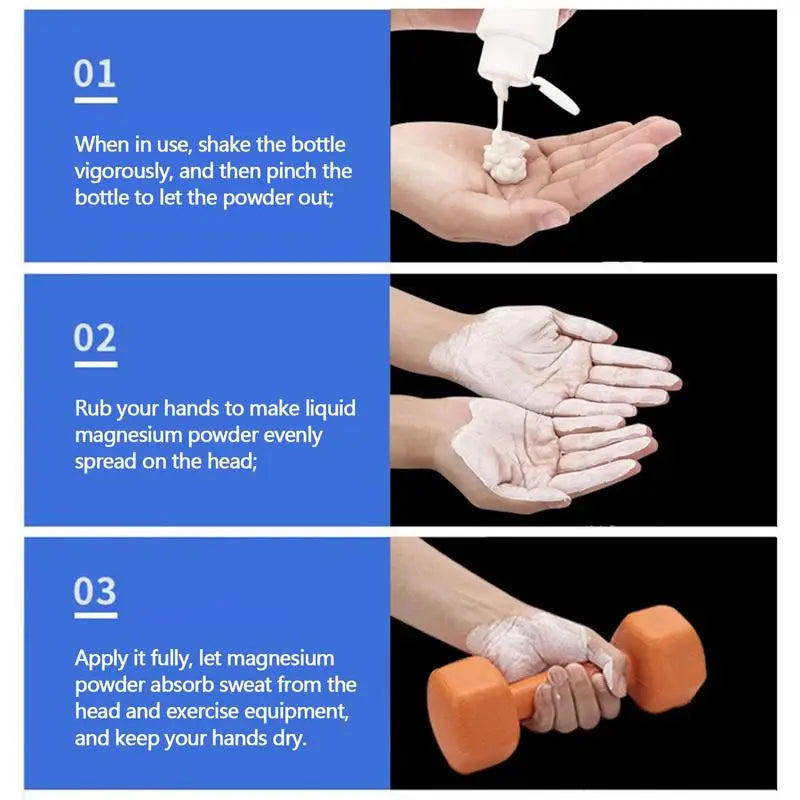 30/50/100Ml Liquid Chalk Sports Magnesium Powder Grip anti Slip Grip Lifting Cream for Fitness Weight Lifting Climbing Gym Sport