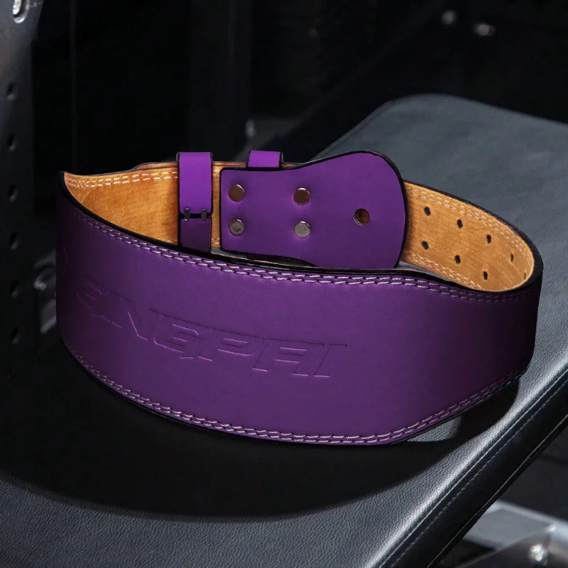 10Cm Width Fitness Leather Belt Squat Hard Pull Waist Training Sports Waist Protective Gear Weightlifting Fast Buckle Belt