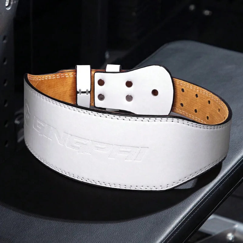 10Cm Width Fitness Leather Belt Squat Hard Pull Waist Training Sports Waist Protective Gear Weightlifting Fast Buckle Belt