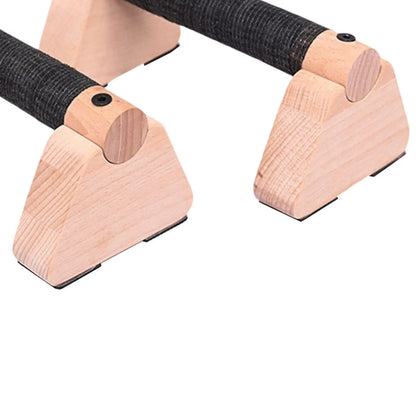 2X Wood Push up Bar Handles Heavy Duty Non Slip Accessories Exercise Brackets Parallettes Bar for Home Gym Shoulder Triceps