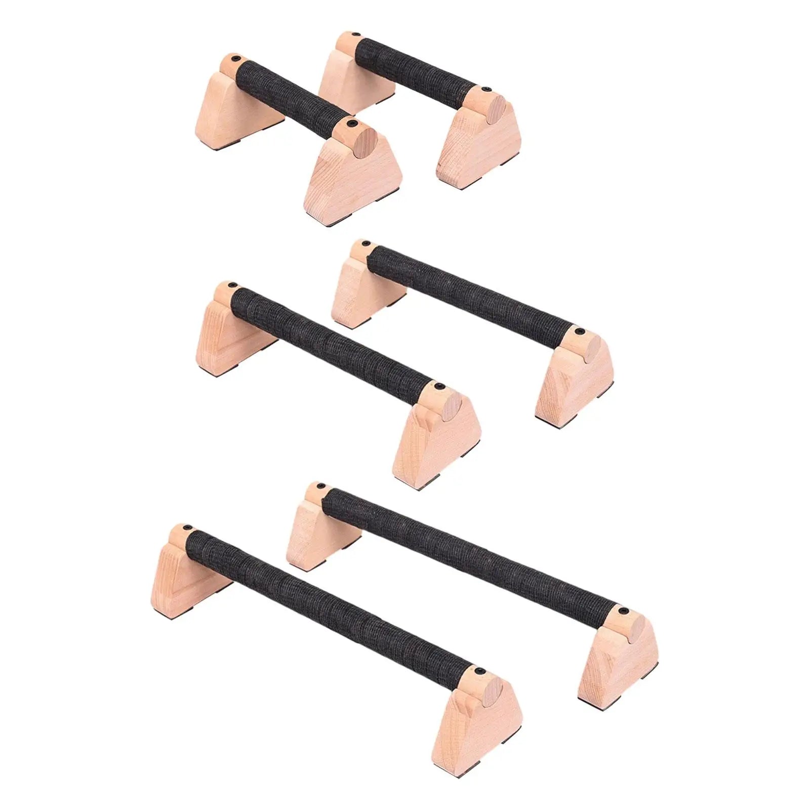 2X Wood Push up Bar Handles Heavy Duty Non Slip Accessories Exercise Brackets Parallettes Bar for Home Gym Shoulder Triceps