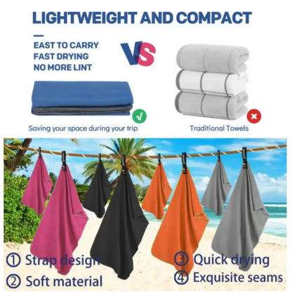 Microfiber Towel Sports Quick-Drying Swimming Beach Towel Bath Towels Camping Towel for Backpacking Hiking Lightweight Gym Yoga
