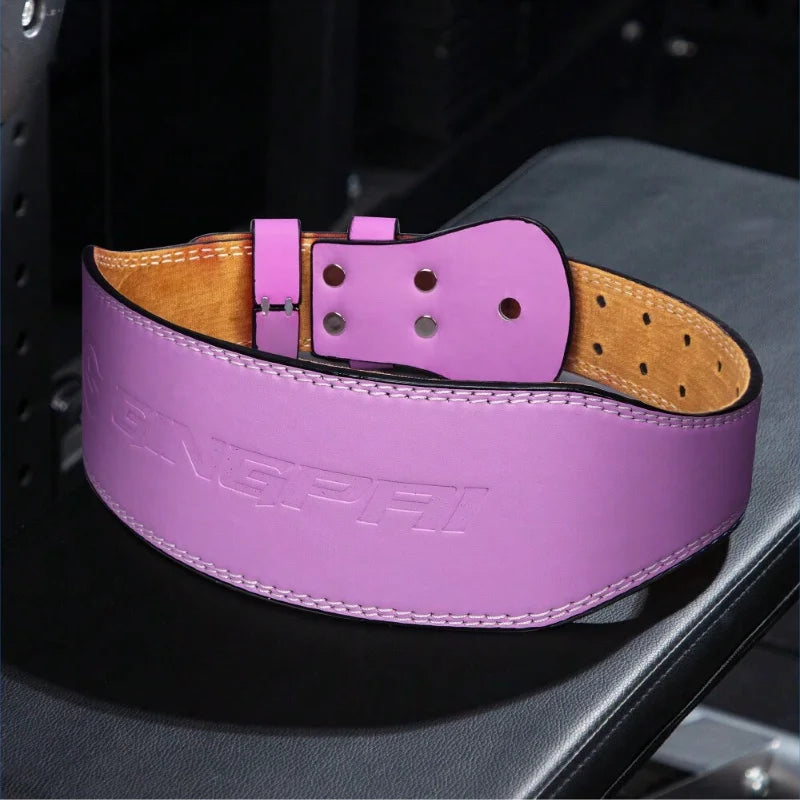 10Cm Width Fitness Leather Belt Squat Hard Pull Waist Training Sports Waist Protective Gear Weightlifting Fast Buckle Belt