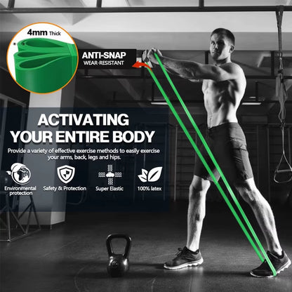 Wosweir-Elastic Training Gum Resistance Bands Gym Home Fitness Expander Yoga Pull up Assist Rubber Crossfit Workout Equipment