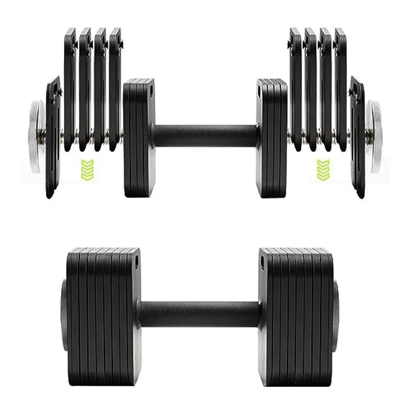 24KG/36KG Ergonomically Square Weight Set Adjustable Dumbbell Lock Anti-Slip Steel Handle Home Gym Fitness