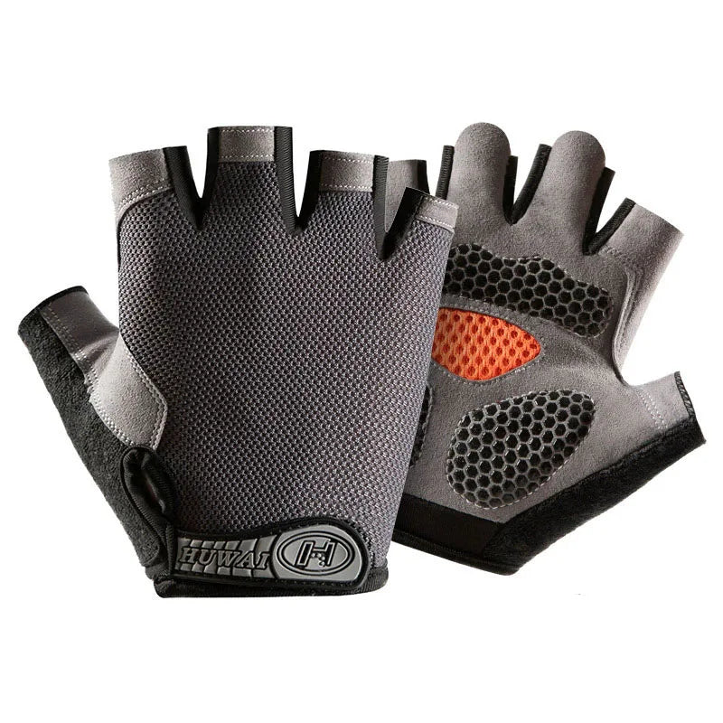 Men'S Breathable Anti-Slip Cycling Bicycle Gloves Half Finger Women'S Gym Mitten Fitness Sport Training Fitness Gloves
