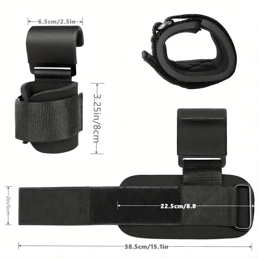 Weight Lifting Wrist Hooks Straps for Maximum Grip Support - Deadlift Gloves&Grip Pads Alternative in Fitness Gym Power Training