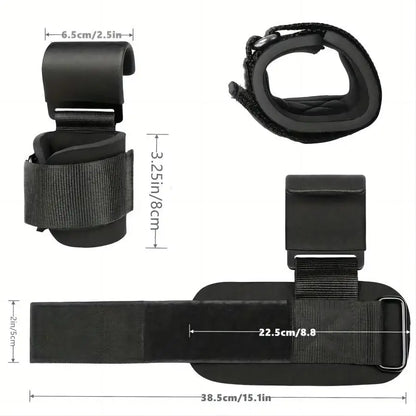 Weight Lifting Wrist Hooks Straps for Maximum Grip Support - Deadlift Gloves&Grip Pads Alternative in Fitness Gym Power Training