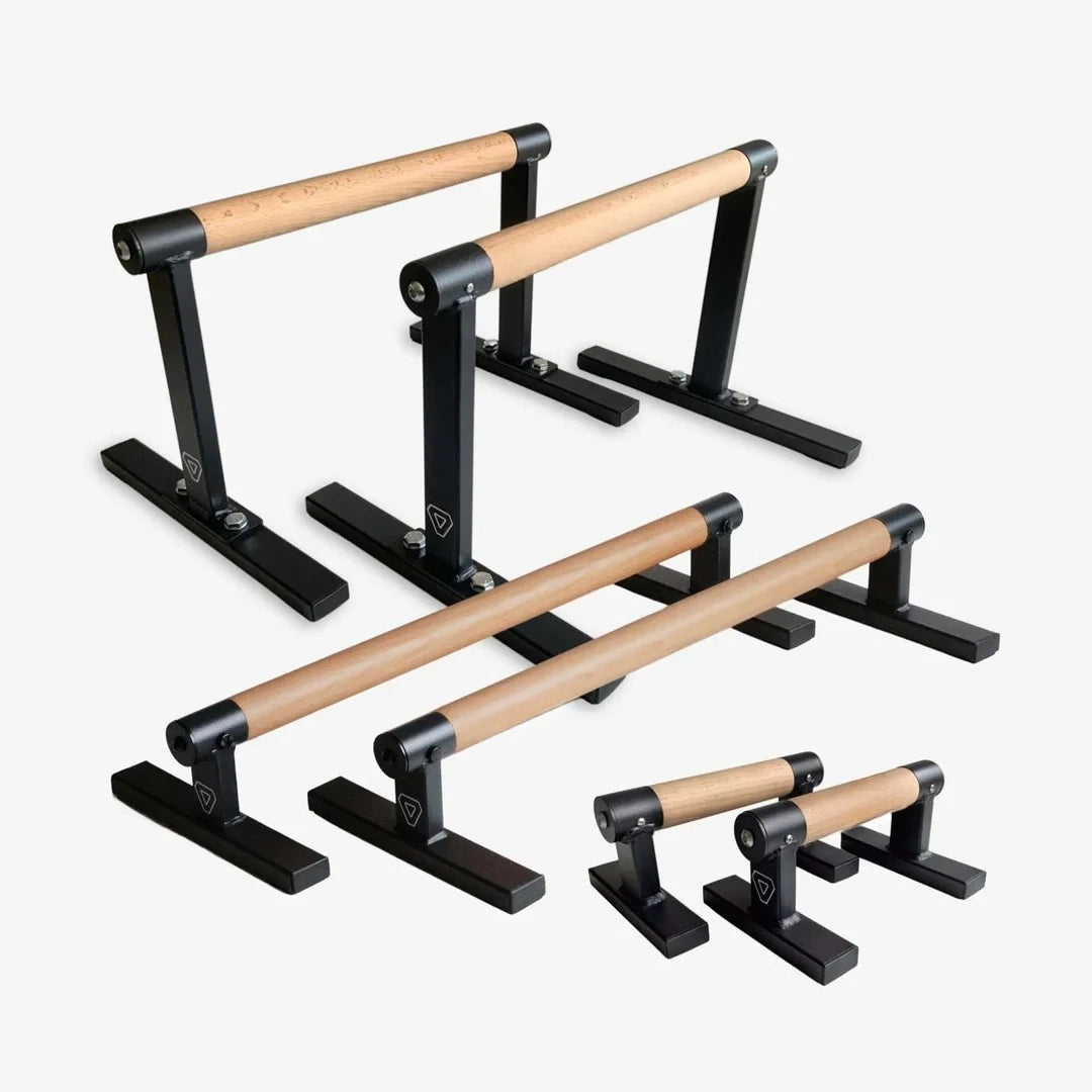 Push up Stand Handle Calistenia Wooden Push up Parallettes Bar Street Workout Wood and Steel Wooden Parallettes