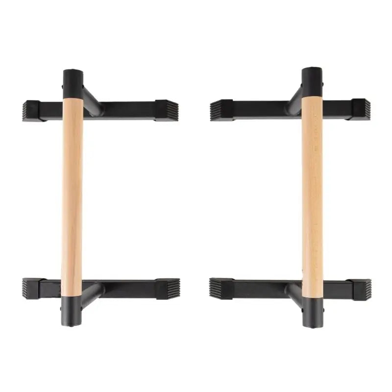 Push up Stand Handle Calistenia Wooden Push up Parallettes Bar Street Workout Wood and Steel Wooden Parallettes