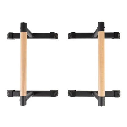 Push up Stand Handle Calistenia Wooden Push up Parallettes Bar Street Workout Wood and Steel Wooden Parallettes