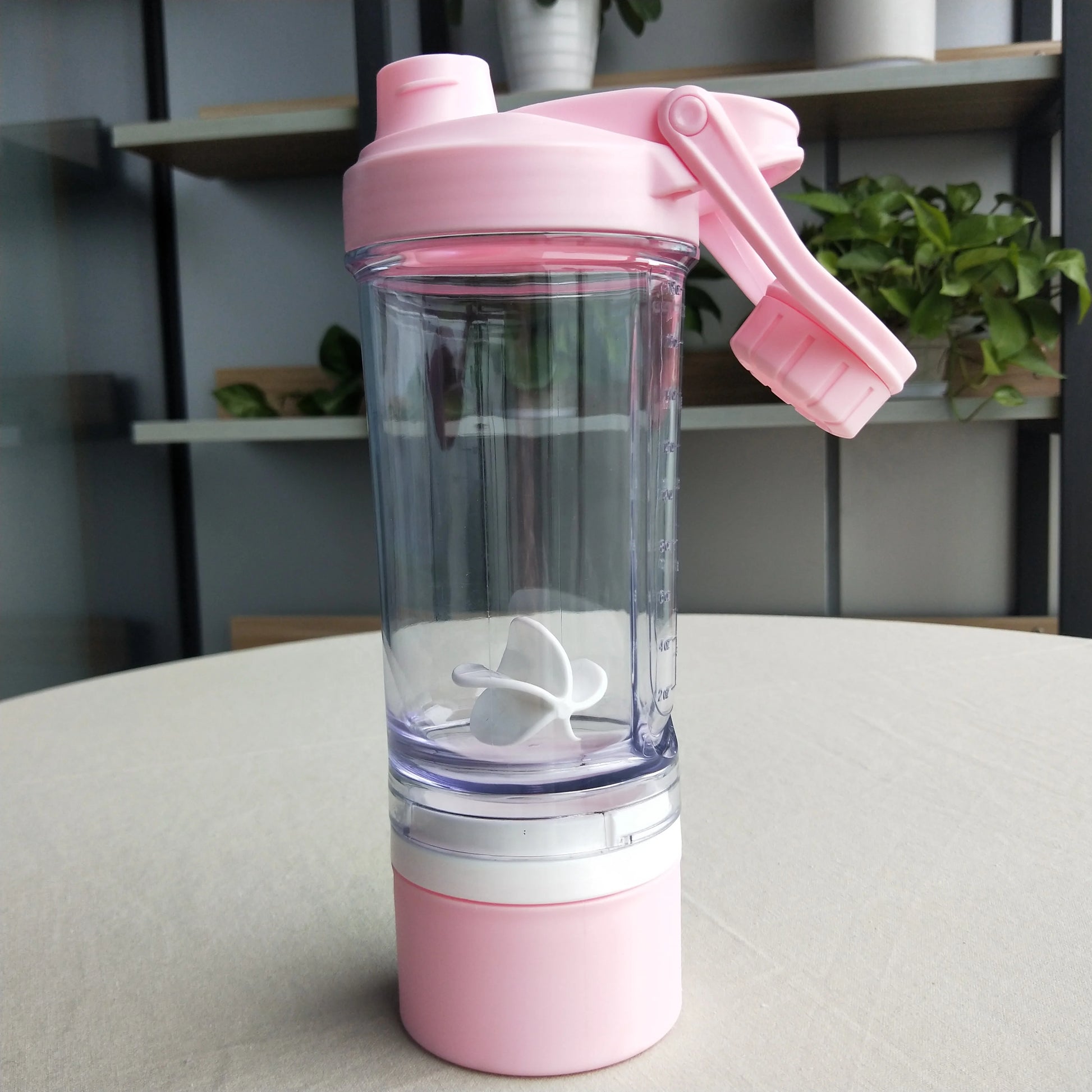 Custom 500Ml Plastic PP Gym Sports Powder Shaker Adult Drinking Water Bottle with Screw Lid Storage Box Boiling Water Safe