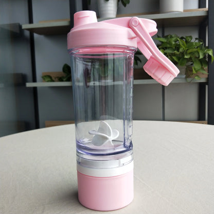 Custom 500Ml Plastic PP Gym Sports Powder Shaker Adult Drinking Water Bottle with Screw Lid Storage Box Boiling Water Safe