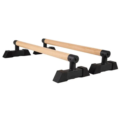 Push up Stand Handle Calistenia Wooden Push up Parallettes Bar Street Workout Wood and Steel Wooden Parallettes
