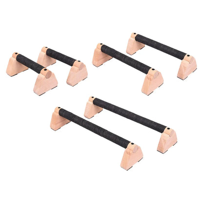 2X Wood Push up Bar Handles Heavy Duty Non Slip Accessories Exercise Brackets Parallettes Bar for Home Gym Shoulder Triceps