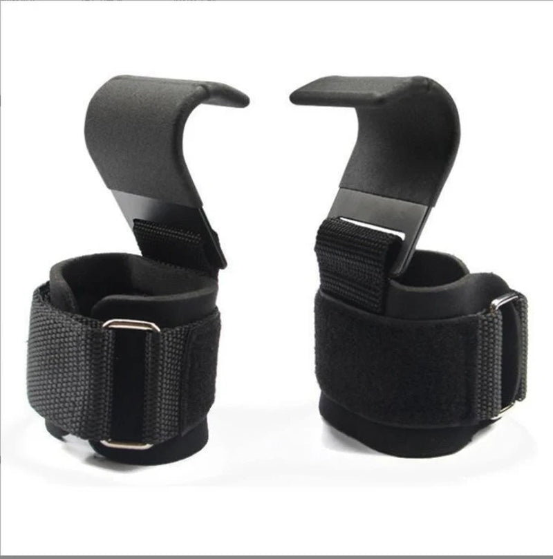 Weight Lifting Wrist Hooks Straps for Maximum Grip Support - Deadlift Gloves&Grip Pads Alternative in Fitness Gym Power Training