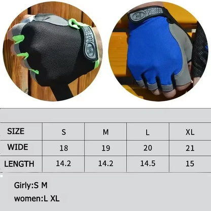 Men'S Breathable Anti-Slip Cycling Bicycle Gloves Half Finger Women'S Gym Mitten Fitness Sport Training Fitness Gloves