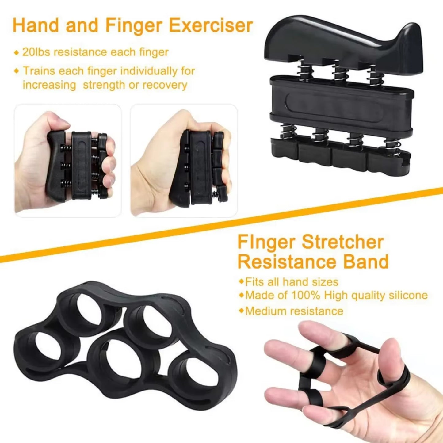 5-60Kg Adjustable Hand Grip Strength Strengthener Trainer Full Set with Counter Wrist Forearm and Hand Exerciser for Muscle
