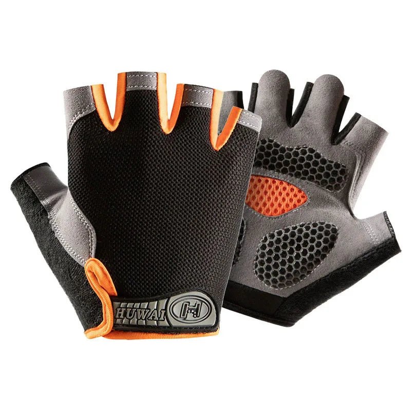 Men'S Breathable Anti-Slip Cycling Bicycle Gloves Half Finger Women'S Gym Mitten Fitness Sport Training Fitness Gloves
